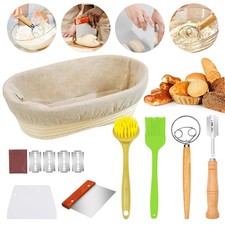 25cm Oval Banneton Brotform Bake Bread Dough Rising Proofing Proving Rattan Bask