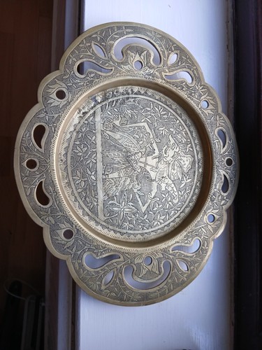 Brass indian tray - brass,