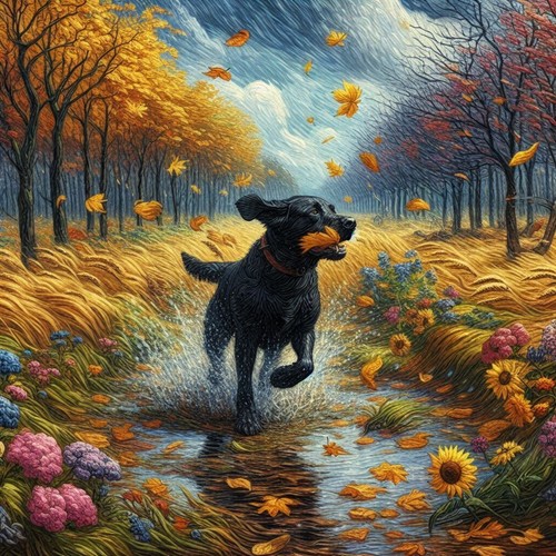 Black labrador cross - black,
