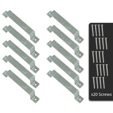 Pack of 10 Galvanised Steel