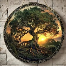 Viking theme wooden sign "Tree