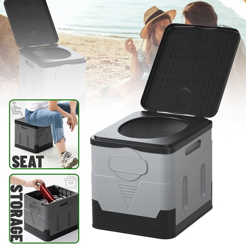 Foldable camping toilet lid - foldable,