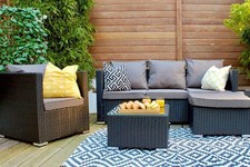 Brand New  Porch / Garden 5-SEATER CANONBURY RATTAN SOFA SET - BLACK