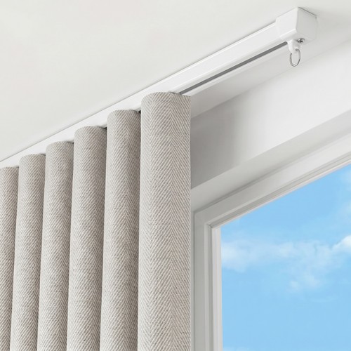 Single curtain track - single, rail