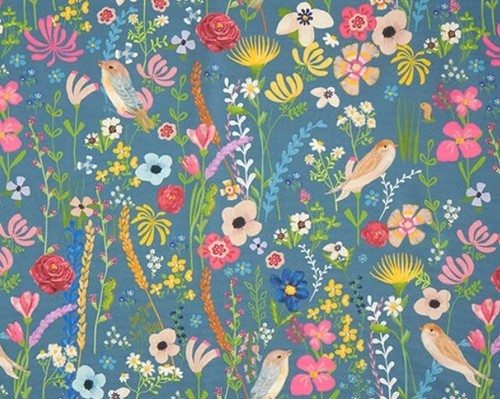 Canvas birds and flowers - canvas,