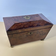 Wooden Tea Caddy Antique 19th