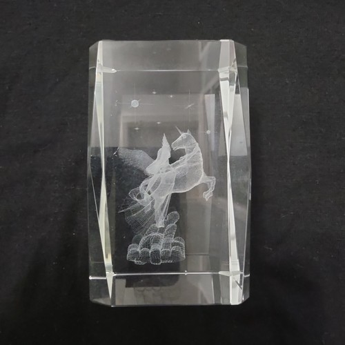 Laser etched flying pegasus - etched,