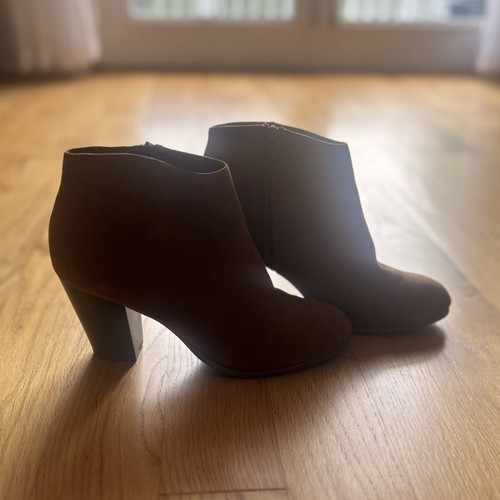 Women brown suede ankle - suede,