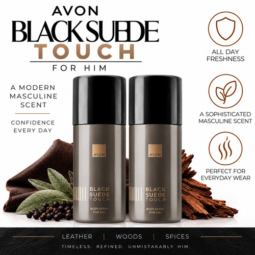 Avon black suede touch - suede,