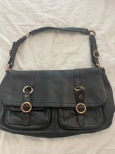 Ri2K Leather Handbag Dark Blue