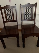 Beautiful Dark Wood Chairs Set