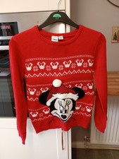 Girls Christmas Jumper. Disney Theme. Age 12 - 13 Yrs. Vgc