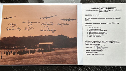 Dambusters flypast signed by - flypast.,