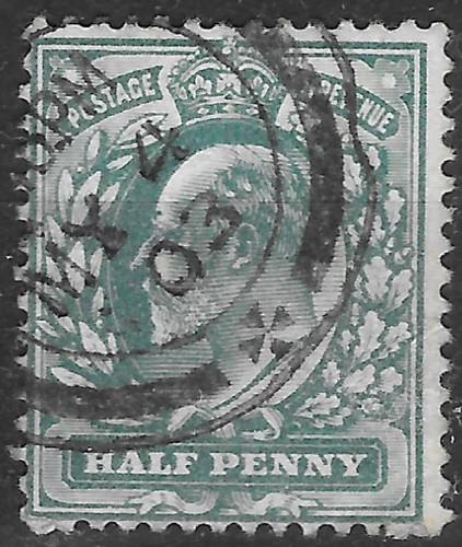 Halfpenny green stamp - halfpenny,