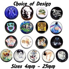 New 1 x Cartoon / Film Logo Screw Up Ear Plug Flesh Tunnel Expander Picture 