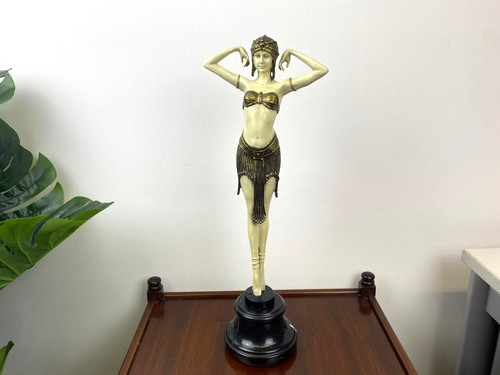 Bronze sculpture dancer art - bronze,