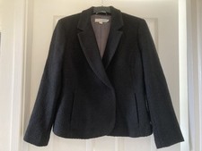 Boden Black Short Wool Blend Jacket Size 14