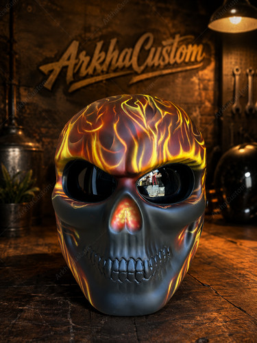 Chopper style skull helmet - style,