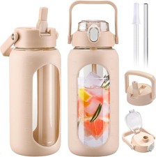 BLUEGO 2L Glass Water Bottles