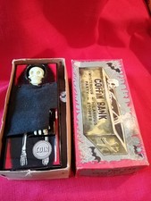 Coffin Bank Mechanical Wind Up Retro Vintage Toy by Yone Japan C/W Box.
