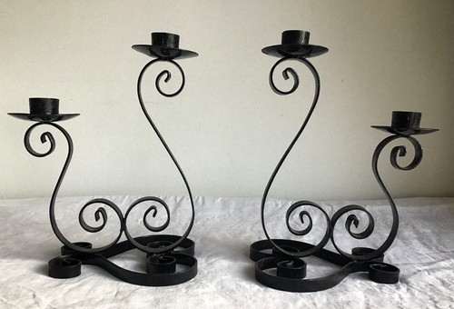 Pair french rustic wrought - pair,