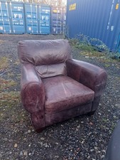 Vintage Tan Leather DFS Chair