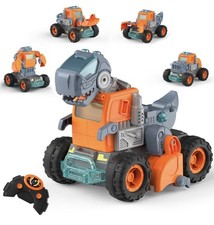 GizmoVine 5-in-1 RC Robot Dinosaur Truck Toy DIY Transforming Construction Set