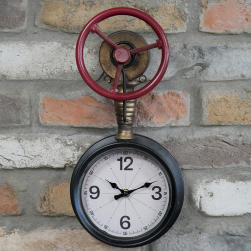 Industrial pipe clock indoor - clock,