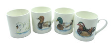 4 waterfowl Mugs by Ludlow Pottery  - Fine Bone China