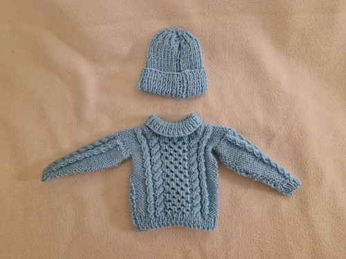 Hand knitted dolls - knitted, clothes