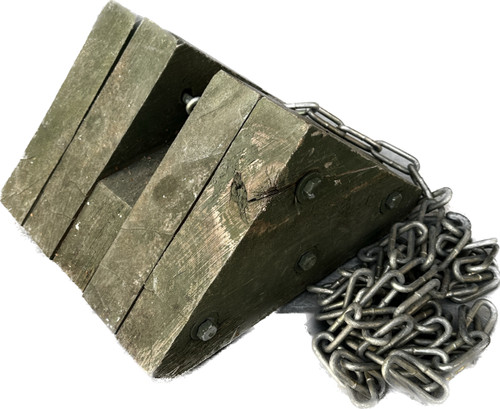 Wheel chock block wood - wood, us