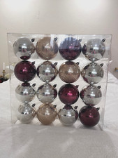 Christmas large baubles display art decor square clear transparent acrylic case