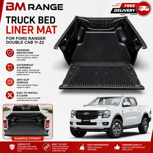 Black pickup truck - pickup, liner