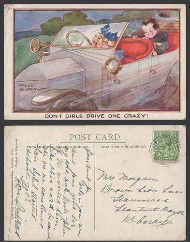 Fred spurgin 1914 old postcard - fred,