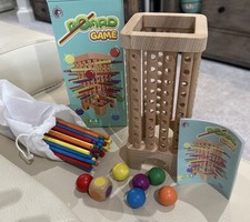 Montessori Game Wooden Board Game, Colorful Wooden Sticks - lightly used 