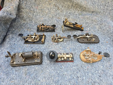 8 Telegraph Morse Clacker Tapper Key Ted McElroy One Lot. J38 J44