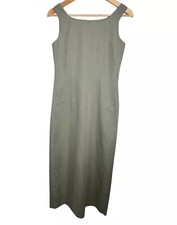 Vintage Laura Ashley Midi Dress Womens 10 Sage Green Wedding Guest Autumn 90s