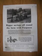 1952 FERGUSON TE-20 TRACTOR, HAMMERMILL & TRAILER ADVERT (LAMINATED PHOTOCOPY)