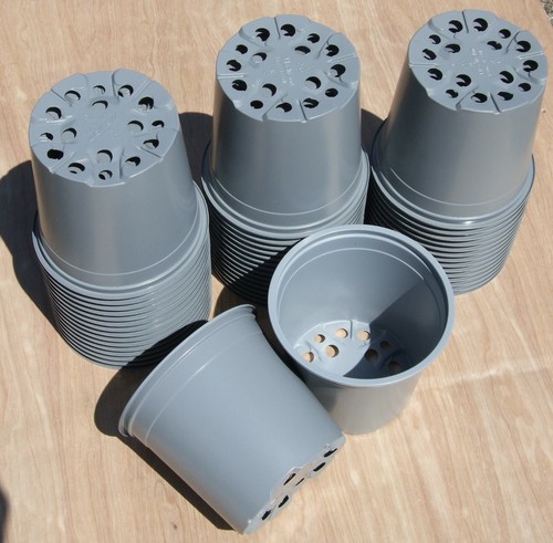 Litre grey plant pots - grey,