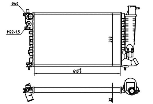 Hart 608 322 radiator engine - 608, radiator,