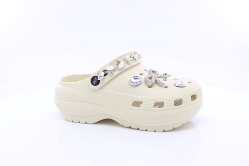 Ladies beige platform diamante - ladies,