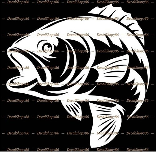 Bass fish silhouette - fish,