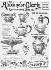 ALEXANDER CLARK Silversmiths - Antique Advertisement 1904