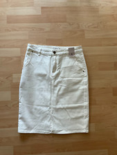 Ivory white Cream Denim Skirt