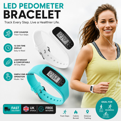 Led step counter watch - counter,