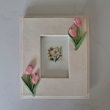 3d floral tulip photo frame