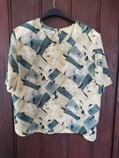 Ladies Vintage Jacques Vert Short Sleeved Top Size 18