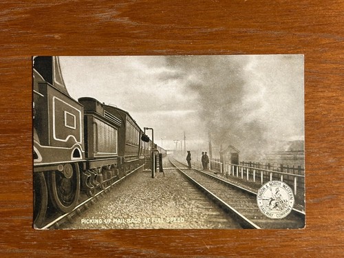 1905 lnwr railway postcard - railway,