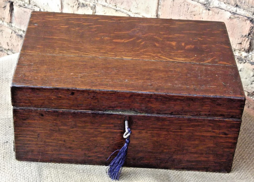 Oak writing slope - oak, with