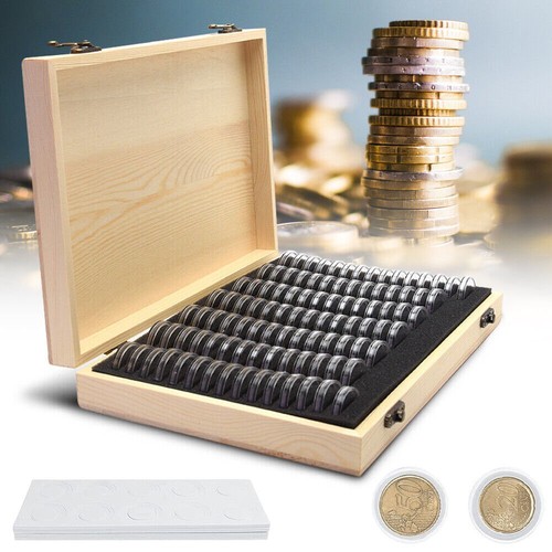 100pcs coin holder case wooden - coin,